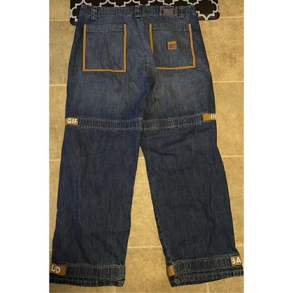 VTG 90’s MARITHE FRANCOIS GIRBAUD  Brand Men’s Baggy Wide leg Cargo Carpenter Je - Picture 4 of 11